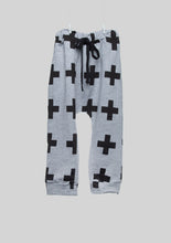 Load image into Gallery viewer, Gray Cross Print Harem Joggers