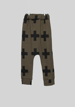 Load image into Gallery viewer, Olive Cross Print Harem Joggers