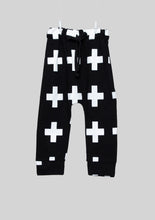 Load image into Gallery viewer, Black Cross Print Harem Joggers