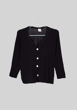 Load image into Gallery viewer, Black Ribbed Lightweight Cardigan