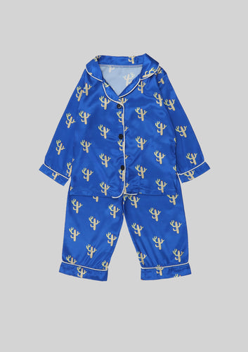 Blue Desert Print Pajama Set