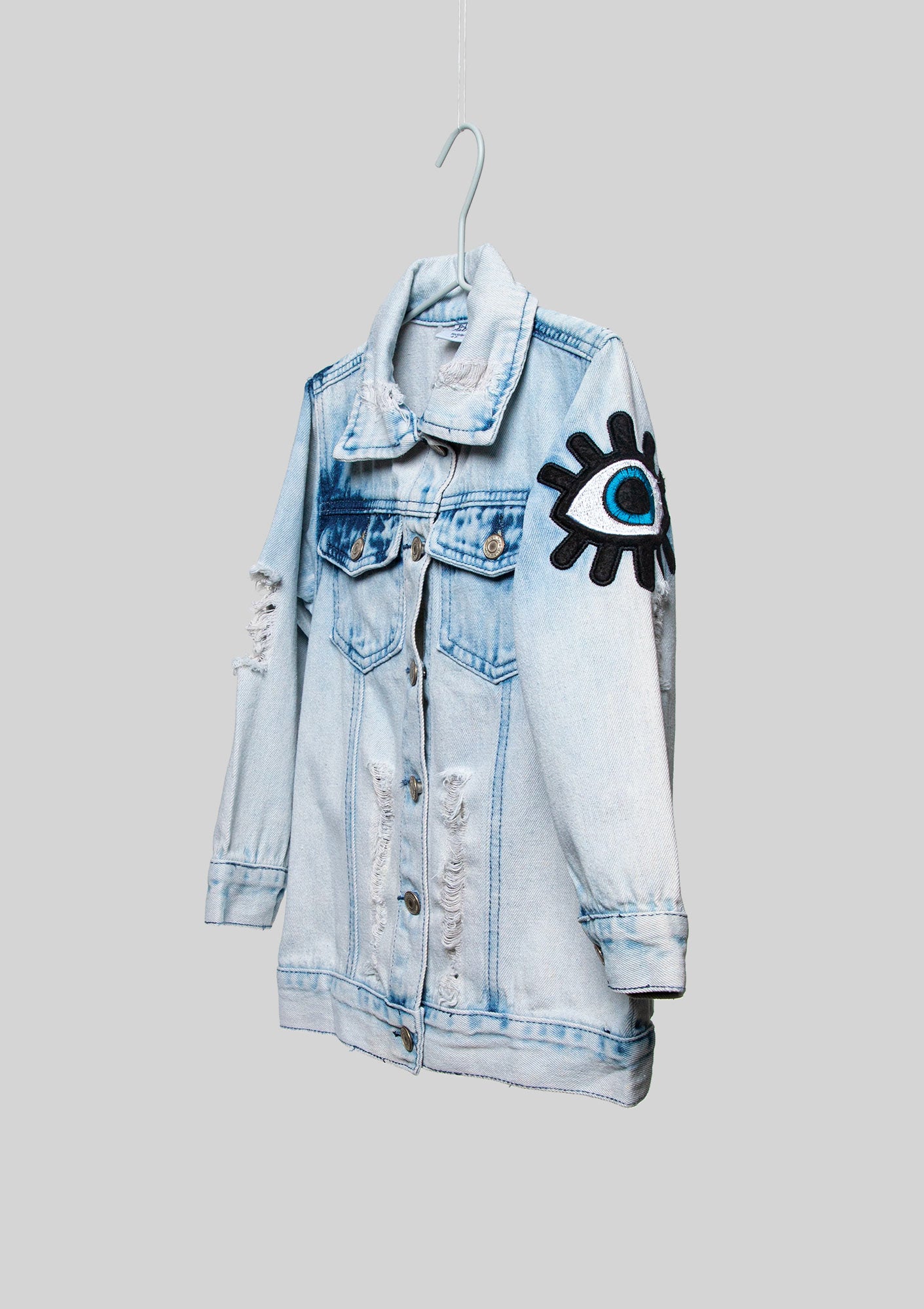 Embroidered Eye Denim Jacket