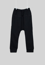 Load image into Gallery viewer, Black Cotton Harem Joggers