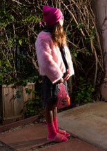 Load image into Gallery viewer, Pink Faux Fur Biker Jacket