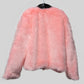 Pink Faux Fur Biker Jacket
