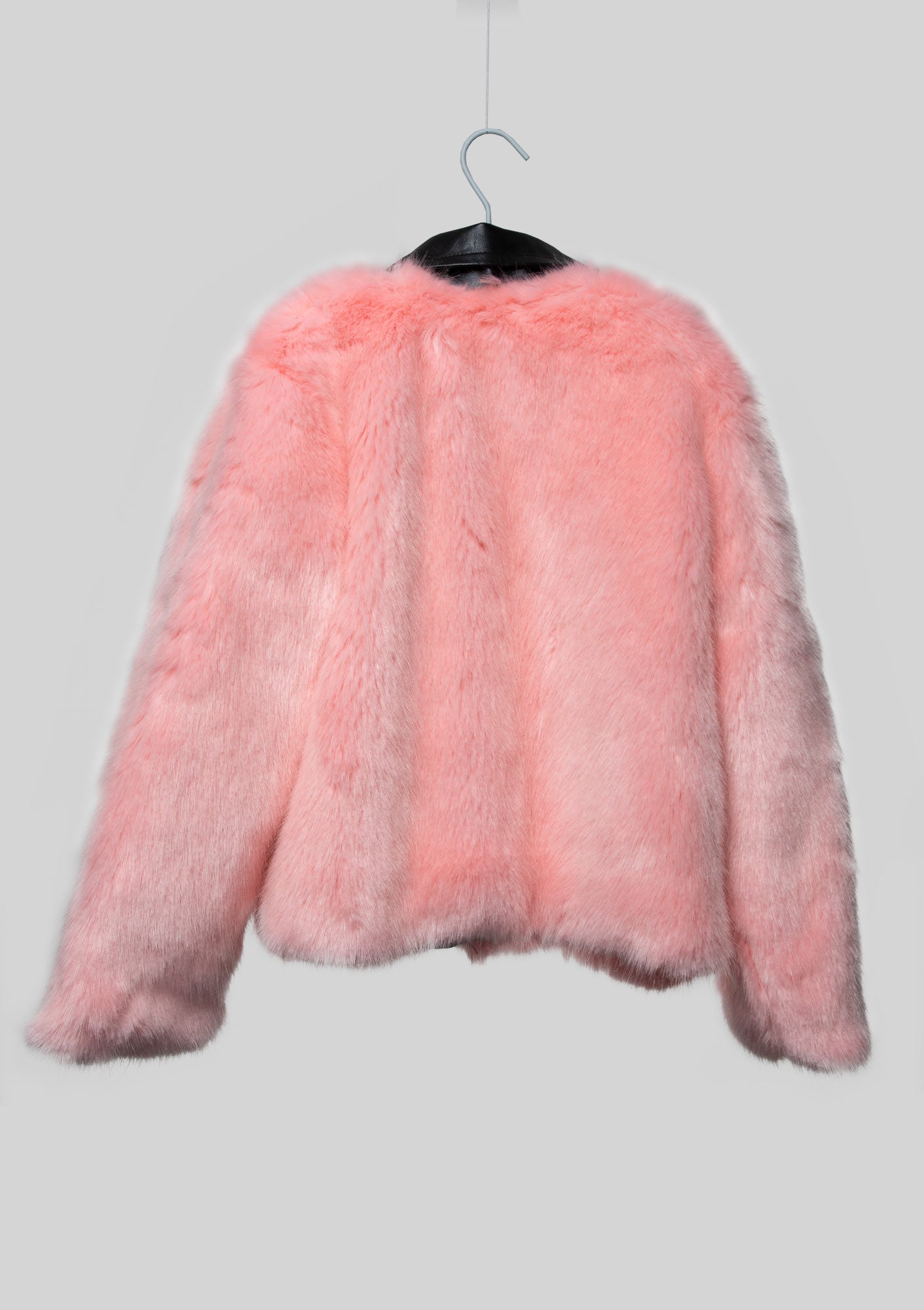 Zara faux fur top biker jacket