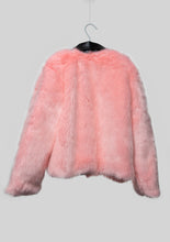 Load image into Gallery viewer, Pink Faux Fur Biker Jacket