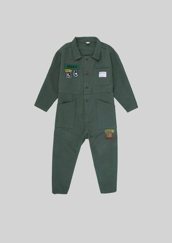 Patched-Up Military Green 'MDNS' Coverall