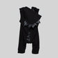 Black Detachable Hood Dinosaur Romper