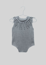 Load image into Gallery viewer, Sleeveless Gray Fringed Romper
