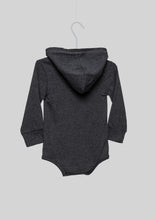 Load image into Gallery viewer, Long Sleeve Gray Hooded Romper