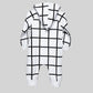 Long Sleeve Grid Zip Romper