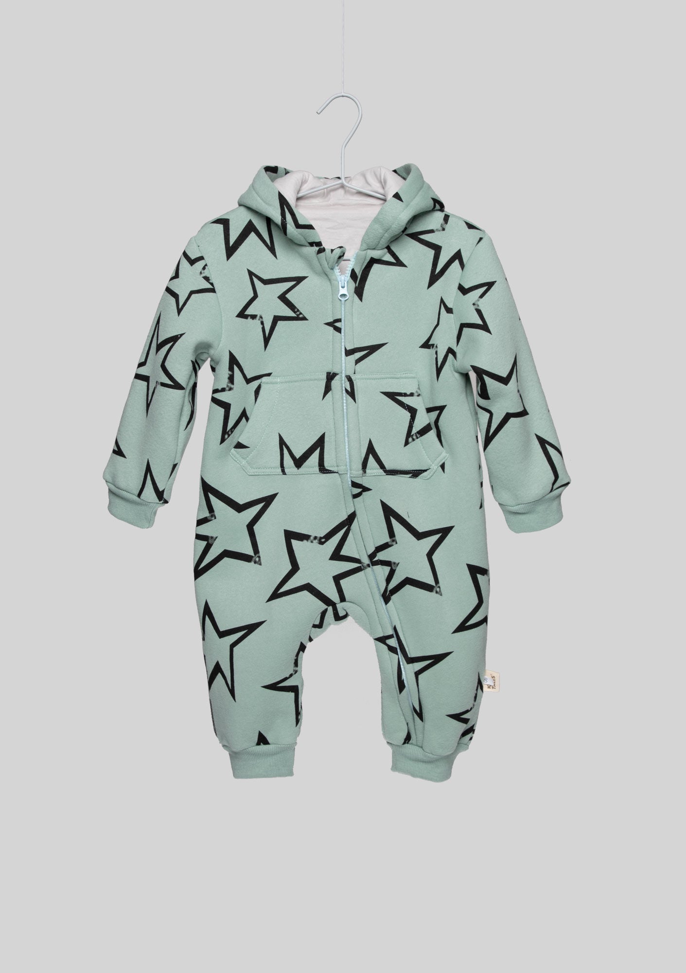 Hooded Mint Star Print Sweatsuit