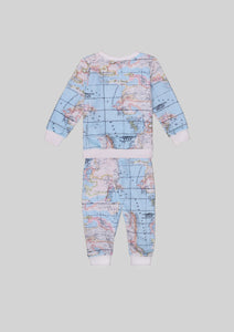 Global Map Pajama Set