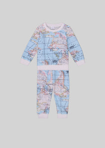 Global Map Pajama Set