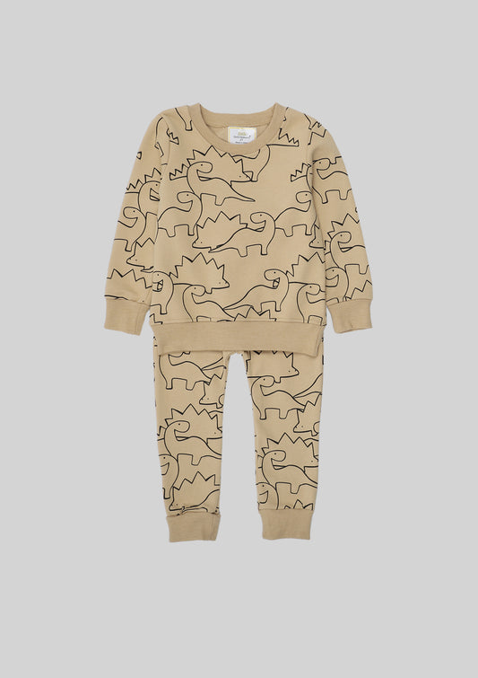 Wild Dino Print Pajama Set