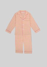 Load image into Gallery viewer, Pink + Yellow Gingham Pajama Set