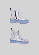 Load image into Gallery viewer, Silver Metallic Zip Up Boots