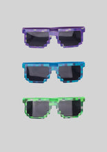 Load image into Gallery viewer, Blue Pixelated Sunglasses