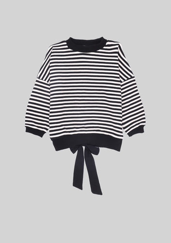 Striped Pullover with Bow