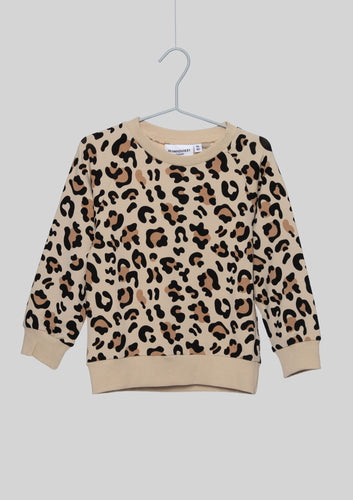 Tan Graphic Leopard Print Pullover