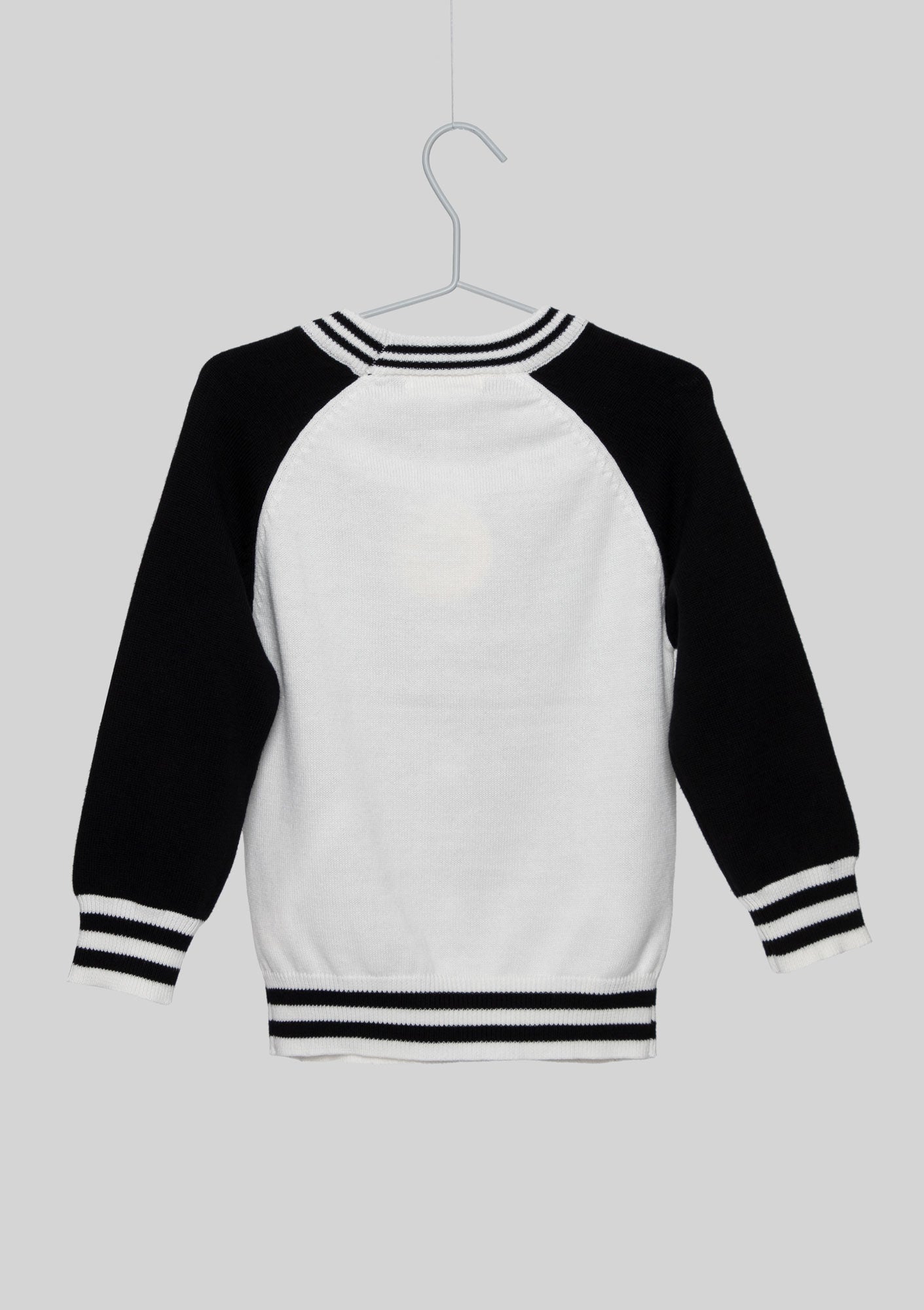 Trompe L’oeil Knit Baseball Sweater
