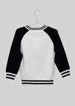 Load image into Gallery viewer, Trompe L’oeil Knit Baseball Sweater