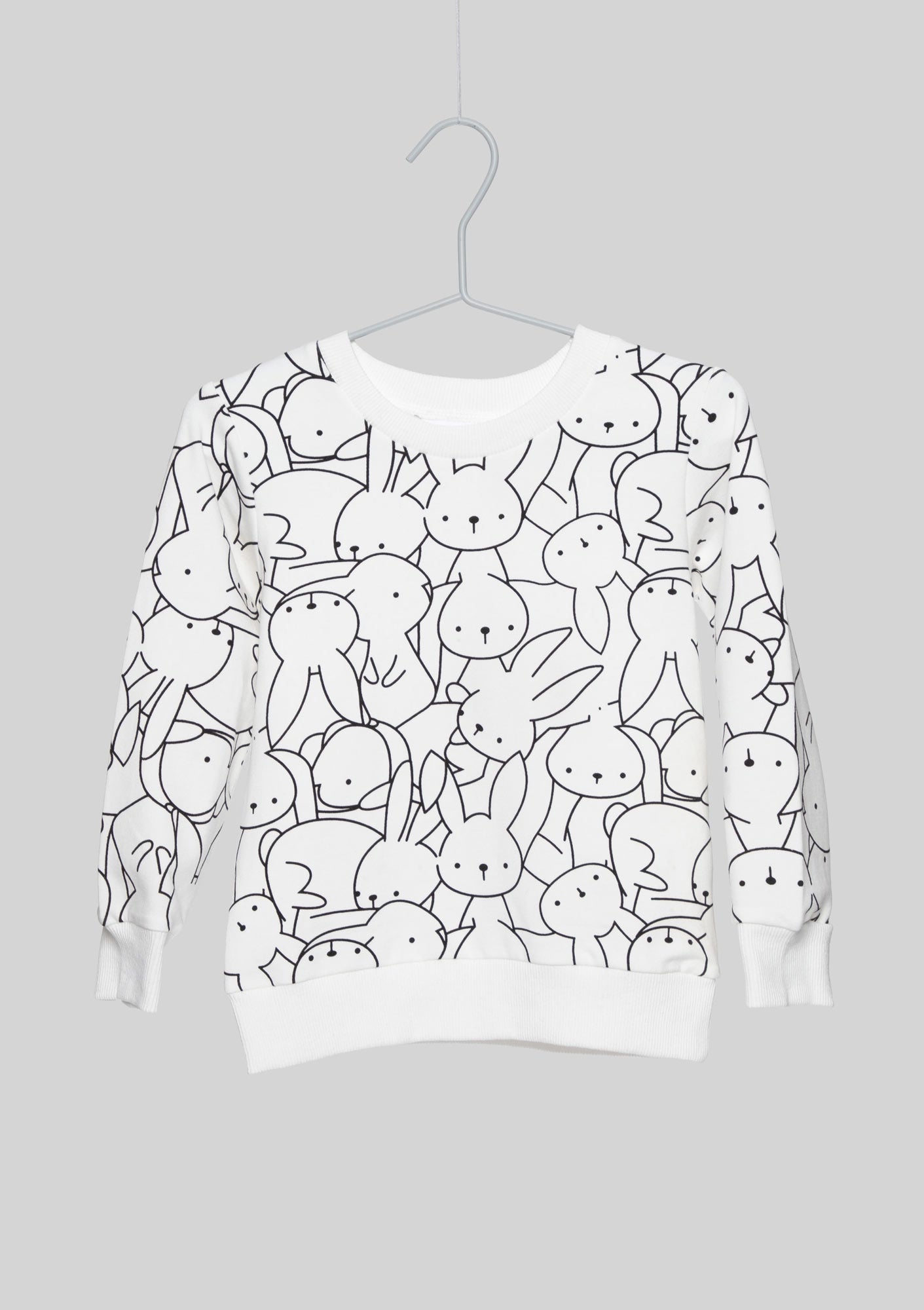 White Bunny Long Sleeved Top