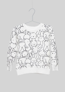 White Bunny Long Sleeved Top