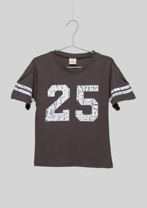 Number 25 Distressed Gray Tee
