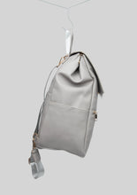 Load image into Gallery viewer, Gray Faux Leather Diaper Backpack