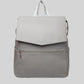 Gray Faux Leather Diaper Backpack