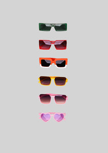 Squared Two-Tone Retro Sunglasses