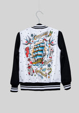 Load image into Gallery viewer, Six Bunnies Ship Varsity Jacket