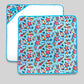 Six Bunnies Blue Tattoo Gingham Swaddle