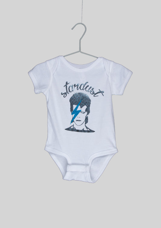 Baby Teith Bowie “Stardust” White Bodysuit