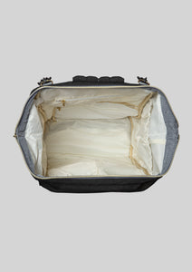 Black Canvas Euro Diaper Bag