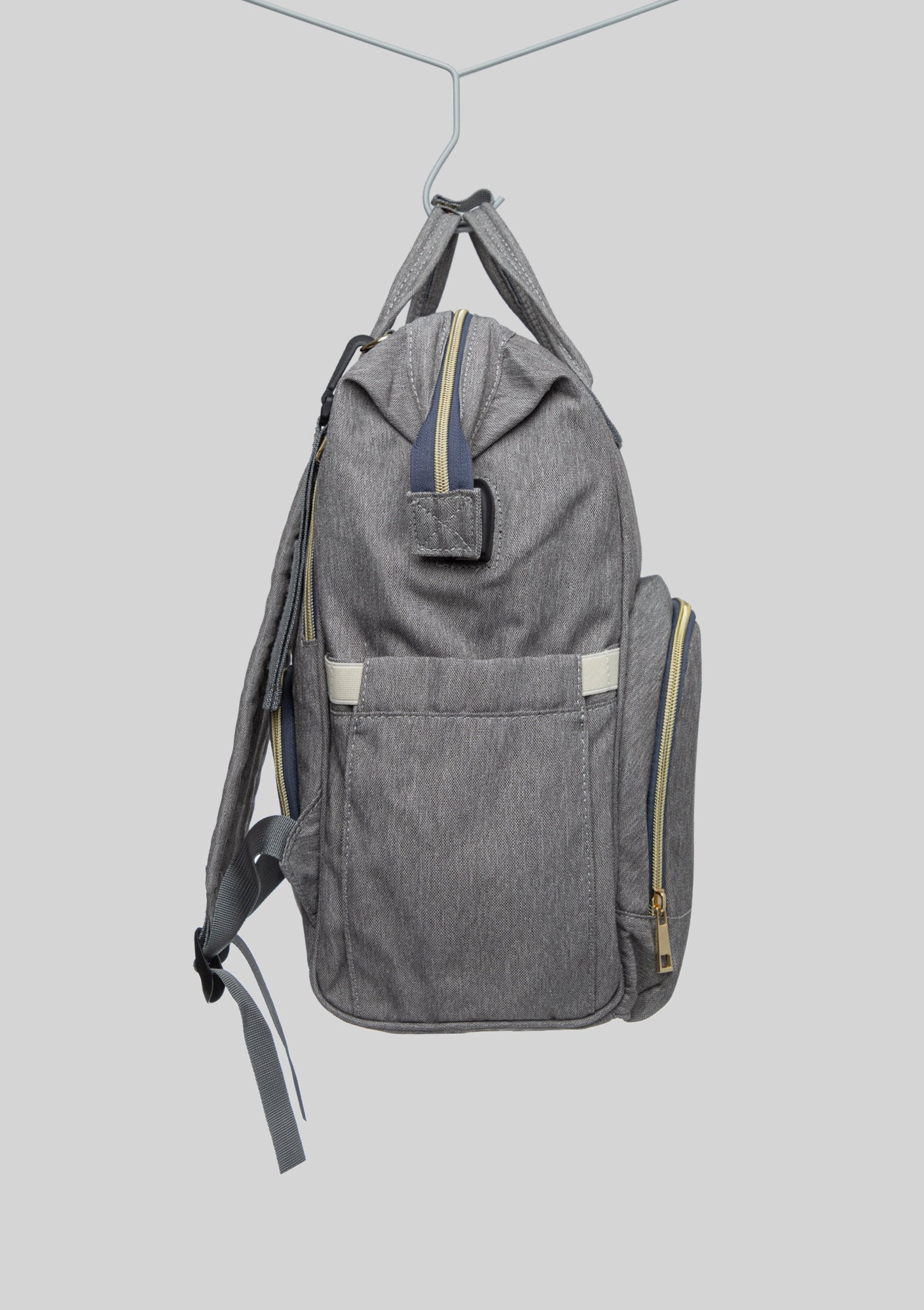 Gray Canvas Euro Diaper Bag