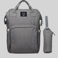 Gray Canvas Euro Diaper Bag