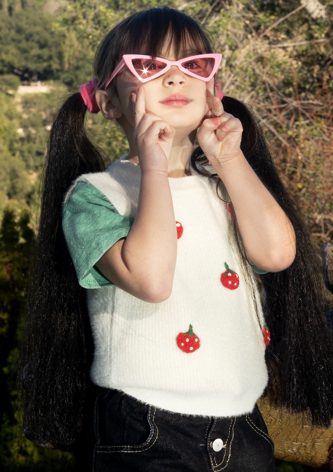 Pink Triangular Sunglasses