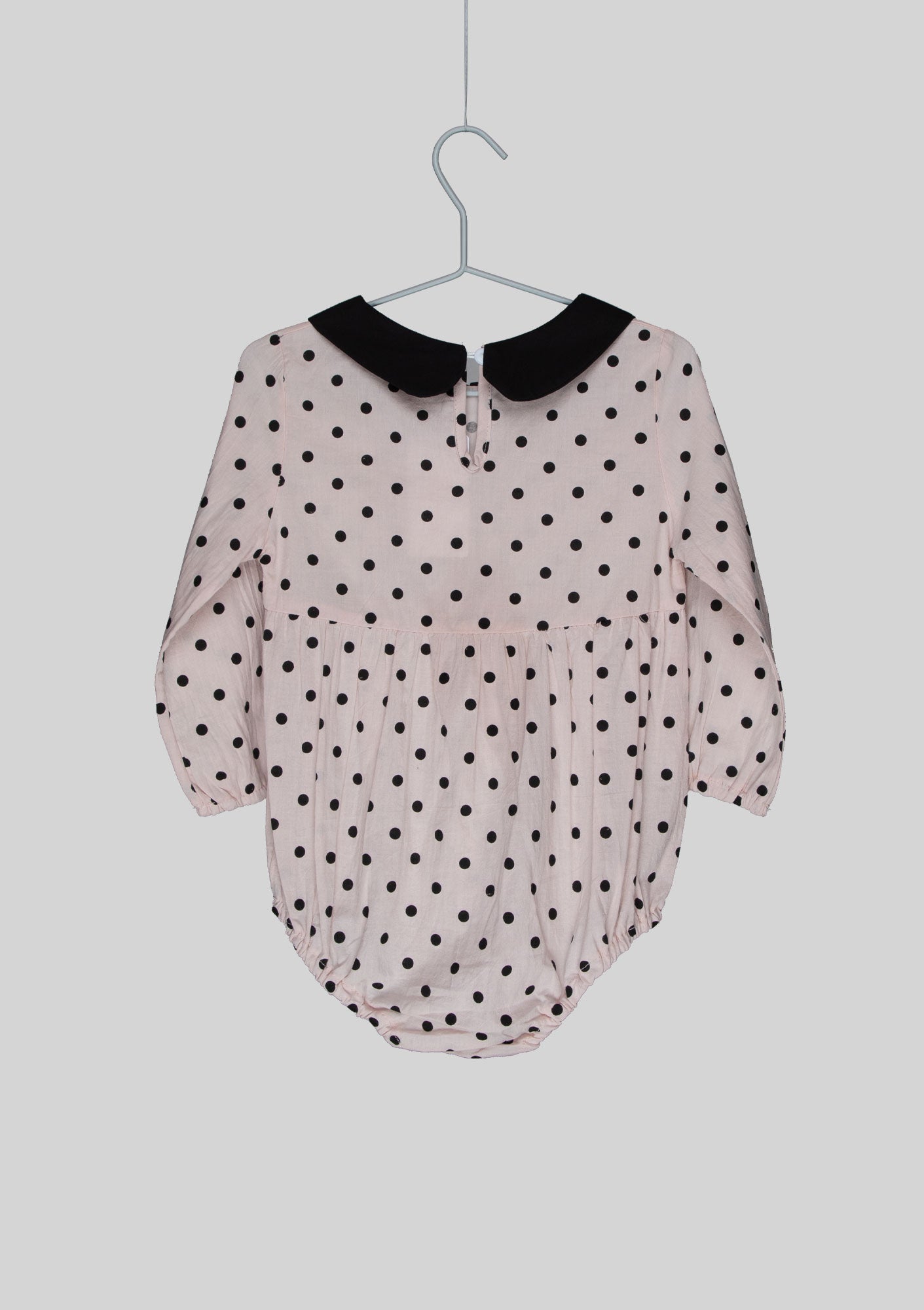 Pink Polka Dot Romper Set