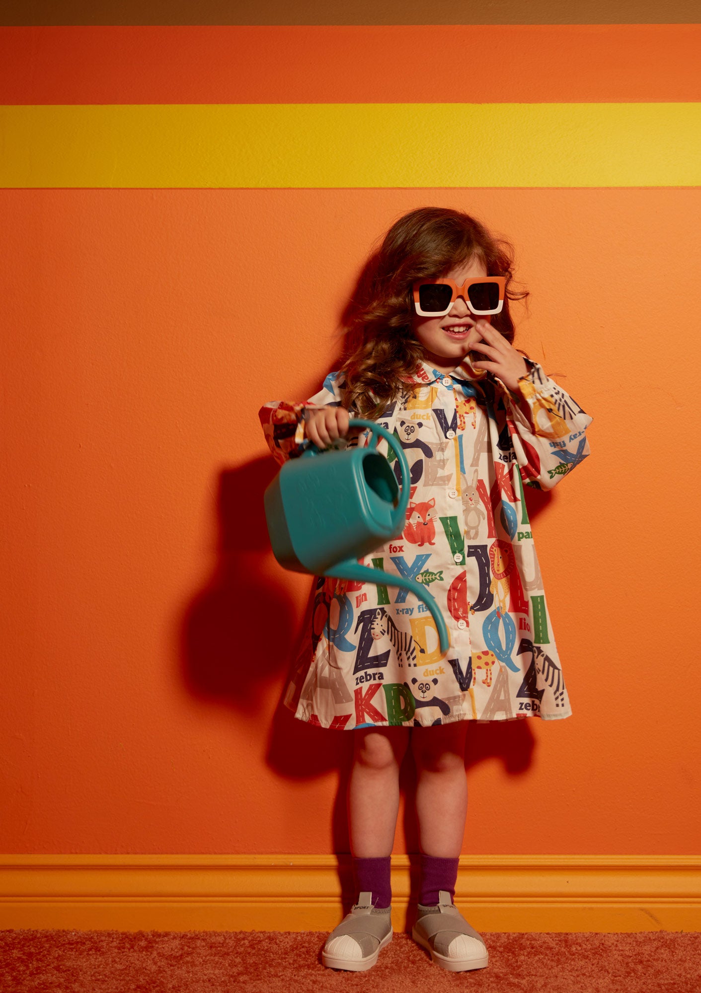Lettered Animals Smock Dress