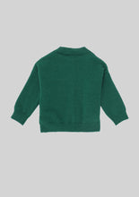 Load image into Gallery viewer, Green Varsity Letterman Knit Cardigan