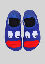 Load image into Gallery viewer, Blue Silly Face Slip-Ons