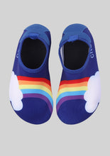 Load image into Gallery viewer, Blue Rainbow Slip Ons