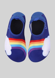 Blue Rainbow Slip Ons