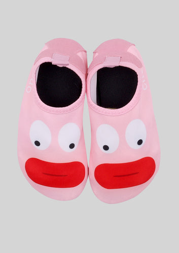 Pink Silly Face Slip-Ons