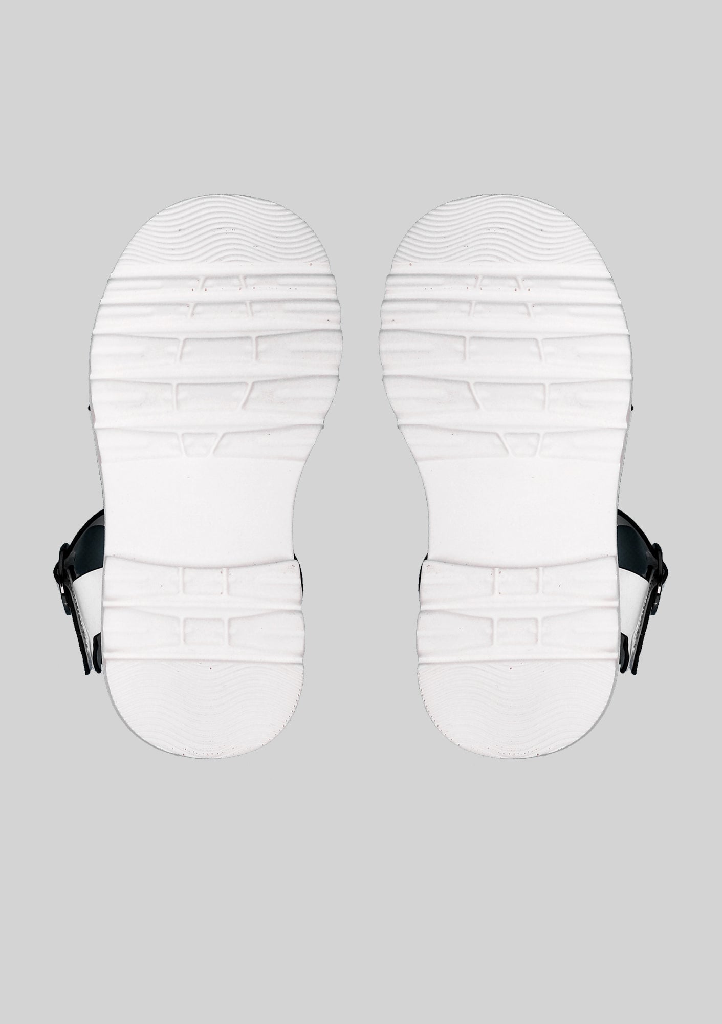 White Grid Sandals