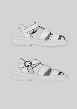 Load image into Gallery viewer, White Grid Sandals