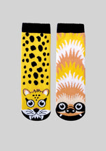 Load image into Gallery viewer, Sloth and Cheetah Mismatched Socks